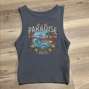 Hollister Charcoal Ribbed Tank